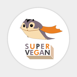 Super Vegan Cute Superhero Animal Magnet
